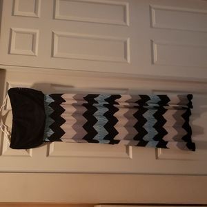 Chevron strapless maxi dress. Size Medium, from Macy's.